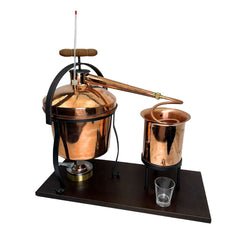 Italian Alembico Copper Pot essential oil mini distillery 4.9L with Thermometer -Flame Burner.