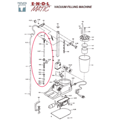 Filling Part Enolmatic- Wine Nozzle with Red Cone