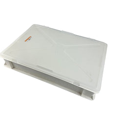 White Plastic Stackable Crate and/or Lid