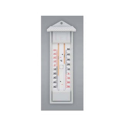 Cellar Thermometer - Analogue Max / Min temperature. White plastic wall mount TFA Germany