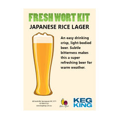 Rice Lager- Artisan Ale FWK ( contains Gluten)