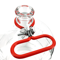 23Lt Glass Carboy Red Handle