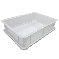 9L White Plastic Stackable Crate and Lid