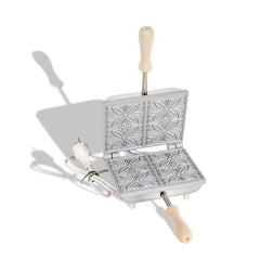 CBE Electric Waffle Pizzelle Maker 2 Flowers