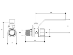Gas Ball Valve 15mm F&F