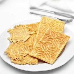 CBE Electric Waffle Pizzelle Maker 2 Flowers